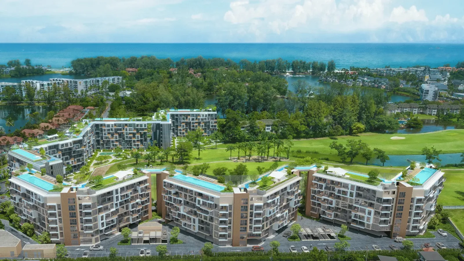 Skypark Celeste: студия 29 м² с видом на гольф, 5,6 млн бат